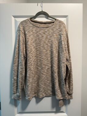Women’s Neutral Knit Long-Sleeve Top